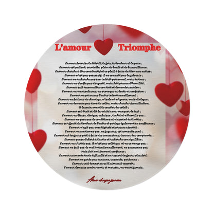 Tapis rond LETTRE D'AMOUR